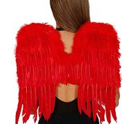 Ailes rouges à plumes de 50 cm Halloween