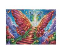 Ailes Rouges escalier du Ciel 300 Pieces Casse-tête Expert Confirmé en Carton Épais Rigide Très Difficile Niveau Expert Motif Complexe Cadeau Anniversaire Premium 300 PCS