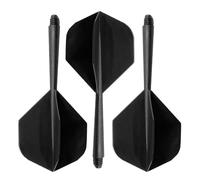 Ailettes de fléchettes intégrées | Lot de 3 pièces de fléchettes professionnelles - Ailettes et tiges équilibrées de haute précision pour l'entraînement, les tournois d'entraînement et les matchs