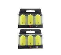 Ailettes de fléchettes L-Style : L6 PRO Slim - Lot de deux - Jaune