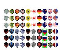 Ailettes de fléchettes standard, accessoires de fléchettes | Aile de queue de fléchettes de rechange pour fléchettes à pointe en acier et fléchettes à pointe souple A/a