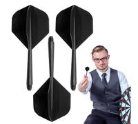 Ailettes et tiges de fléchettes - Lot de 3 pièces de fléchettes professionnelles - Ailettes et tiges d'entraînement pour matchs, pub, tournois, jeux décontractés