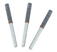 Ailgely 5/32in Diamant Tronçonneuse Aiguiseur Burr Pierre Lime 3pcs Set avec Matériau Métallique pour 12V Électrique Mini Grinder, Facile à Utiliser Pratique Outil pour Pièces En Acier