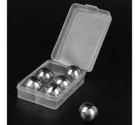 Ailgely 6 Pièces en Acier Inoxydable Glaçons Whisky Vodka Pierres Boule Refroidisseur, Gadget de Refroidissement Sain pour les Amateurs de Boissons, adapté à la Maison, Pub, Club,