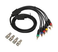 Ailgely Câble Composite RVB RGBS avec une Forte stabilité et un Toucher Doux pour les Consoles de Jeux N64 SFC Fabriqué à Partir de Matériaux Respectueux L'environnement 4 Têtes BNC