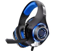 Ailgely Casque de Jeu Supra-auriculaire, Microphone Omnidirectionnel | Effets de lumière RVB, prise jack 3,5 mm polyvalente, coussinets d\'oreille rafraîchissants, idéal pour les jeux.
