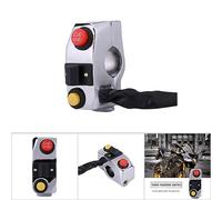 Ailgely Commande de Commutateurs de Montage sur Guidon Moto, Klaxon, Clignotant pour Guidon 7/8 Pouces avec Fil, Ajustement Universel pour (Galvanoplastie)