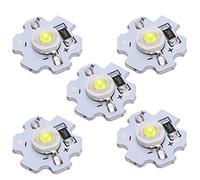 Ailgely Cups LED de 25 Pcs 5V 200lm 3W Perles de Lampe à LED Haute Puissance, Adaptées aux Lampes de Poche, aux Lumières de Modélisation de Bricolage, aux (Blanc Cool)