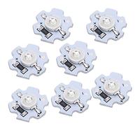 Ailgely Cups LED de 25 Pcs 5V 200lm 3W Perles de Lampe à LED Haute Puissance, Adaptées aux Lampes de Poche, aux Lumières de Modélisation de Bricolage, aux (Feu Vert)