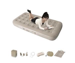 Ailgely Matelas Gonflable surélevé avec Pompe électrique à Double Usage, Matelas Pneumatique à Support Stable pour Les Invités la Maison, Standard Queen (Norme Reine)