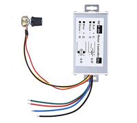 Ailgely Régulateur de Vitesse PWM, Contrôleur de Vitesse de Moteur 1200 W DC 9-60 V 20 A, Coque en Métal, Interrupteur de Tension et de Vitesse Réglable, Taille Mini pour Moteurs DC,