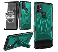 Ailiber Étui pour TCL 30 SE, TCL 305 / TCL 306 avec protecteur d'écran, clip de ceinture pivotant avec béquille et protection intégrale anti-chocs pour TCL 30SE 5G Vert