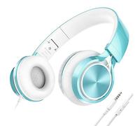 AILIHEN MS300 Casque Filaire avec Microphone pour Chromebook Ordinateur Portable Smartphone, 3.5mm Casque léger Pliable pour l'école Adolescents Filles Garçons Adolescents Cours en Ligne(Vert Citron)