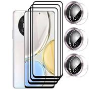 AILIKA Compatible avec honor x9- pack 3 verres ecran + 3 lentilles verre trempe anti-rayures avec pose facile et clarte maximale protection ecran