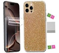 AILIKA Film arrière pailleté Doré éclat raffiné avec protection face avant hydrogel anti casse réactivité fluide Compatible avec Infinix Note Edge