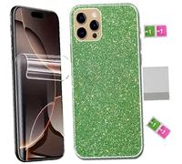 AILIKA Film arrière pailleté Vert éclat raffiné avec protection face avant hydrogel anti casse réactivité fluide Compatible avec Huawei Nova 13 Pro