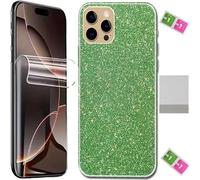 AILIKA Film arrière pailleté Vert éclat raffiné avec protection face avant hydrogel anti casse réactivité fluide Compatible avec Redmi Note 12 Turbo
