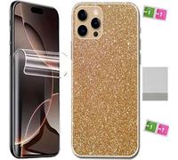 AILIKA Protection décorative arrière Doré style bling-bling avec écran hydrogel transparent couverture intégrale Compatible avec TCL NxtPaper 60 Ultra