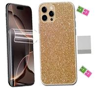 AILIKA Protection décorative arrière Doré style bling-bling avec film hydrogel anti trace de doigt visibilité optimale Compatible avec oneplus nord 6