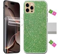 AILIKA Protection décorative arrière Vert style bling-bling avec écran hydrogel transparent couverture intégrale Compatible avec Motorola Razr 60 Ultra