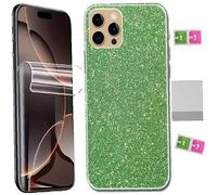 AILIKA Protection décorative arrière Vert style bling-bling avec film protecteur écran hydrogel affichage préservé Compatible avec Huawei Pura 70