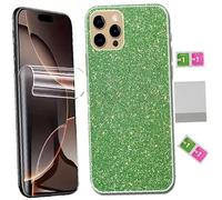 AILIKA Protection décorative arrière Vert style bling-bling avec film protecteur écran hydrogel affichage préservé Compatible avec Xiaomi 17t pro