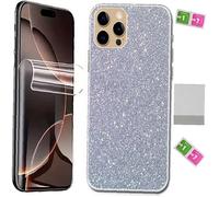 AILIKA Protection face arrière effet paillette Argent brillance décorative avec protecteur écran anti choc clarté conservée Compatible avec TCL K70 Power