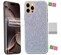 AILIKA Protection face arrière effet strass Argent aspect scintillant avec écran hydrogel transparent couverture intégrale Compatible avec TCL 40 NxtPaper
