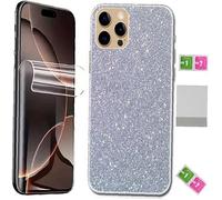 AILIKA Protection face arrière effet strass Argent aspect scintillant avec face avant hydrogel anti casse réactivité fluide Compatible avec Xiaomi Poco M8 Pro 5G