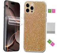 AILIKA Protection face arrière effet strass Doré aspect scintillant avec film protecteur écran hydrogel affichage préservé Compatible avec Huawei Nova 13 Pro