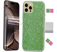 AILIKA Protection face arrière effet strass Vert aspect scintillant avec écran hydrogel transparent couverture intégrale Compatible avec Huawei Nova 13