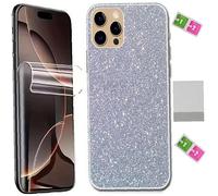 AILIKA Surface arrière brillante Argent effet bijou avec protection écran hydrogel transparent couverture intégrale Compatible avec oneplus nord ce6