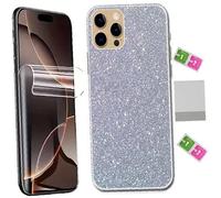 AILIKA Surface arrière brillante Argent effet bijou avec protection écran hydrogel transparent couverture intégrale Compatible avec RedMagic 10 Pro
