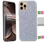 AILIKA Surface arrière brillante Argent effet bijou avec protection écran hydrogel transparent couverture intégrale Compatible avec Xiaomi 12S