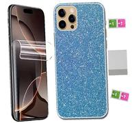AILIKA Surface arrière brillante Bleu effet bijou avec protection écran hydrogel transparent couverture intégrale Compatible avec Huawei Enjoy 70