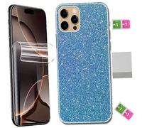 AILIKA Surface arrière brillante Bleu effet bijou avec protection écran hydrogel transparent couverture intégrale Compatible avec Huawei Mate 70 RS Ultimate