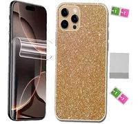 AILIKA Surface arrière brillante Doré effet bijou avec protection écran hydrogel transparent couverture intégrale Compatible avec TCL K70 SE