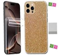 AILIKA Surface arrière brillante Doré effet bijou avec protection écran hydrogel transparent couverture intégrale Compatible avec TCL 40 NxtPaper 5G