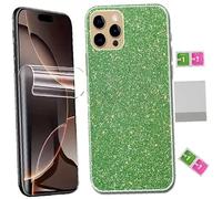 AILIKA Surface arrière brillante Vert effet bijou avec protection écran hydrogel transparent couverture intégrale Compatible avec Xiaomi Poco M8 Pro 5G