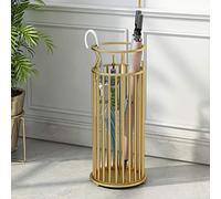 AILILI Porte-parapluies -Seau Parapluie,Rond,Doré, Rose,Porte Parapluies en Métal,Design Naturel Élégant,Support Parapluies,pour La Décoration De La Maison,avec Crochets (Color : Gold)