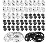 Aililong Boutons-Pression en métal 100 Paires - 10mm Noir et Blanc, à Coudre, Robuste et Durable, pour l’Artisanat de Bricolage de vêtements