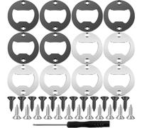 Aililong Lot de 12 décapsuleurs en acier inoxydable - Décapsuleur vierge DIY - Avec vis de montage - Idéal pour bar, restaurant et maison - Décapsuleur
