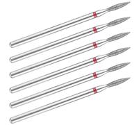 Aililong Lot de 6 embouts de ponceuse à ongles : embouts de fraisage diamant et carbure pour Mani & Pedi, embouts de ponceuse à ongles pour ongles et gel, dans une boîte pratique pour le rangement.