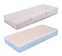Ailime Lupin III Individuel Matelas mémoire de Forme 90 x 200 x 22 COM Amovible Blanc orthopédique carré