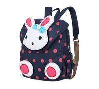 AILISK Ma petite fabrique Sac à dos enfant fille bleu marine motif lapin à pois (Bleu)