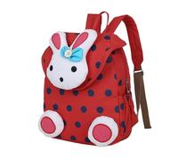 AILISK Ma petite fabrique Sac à dos enfant fille bleu marine motif lapin à pois (Rouge)