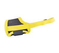 AiliStar Muselière souple en maille pour chien avec fermeture Velcro pour éviter les morsures, les aboiements et la mastication, noir, jaune, taille L