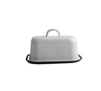 AILIUXIAOYAN Beurriers Beurrier avec couvercle Dim Sum Tray Box Rangement Émail noir et blanc