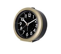 AILIUXIAOYAN Réveil Réveil de Bureau, Horloge de siège, Brille dans Le Noir, Alarme de Chambre silencieuse, Utilisation étudiante, réveil des Dieux(Gold/Black)