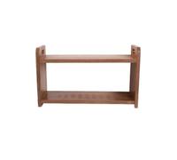 AILIUXIAOYAN Support de disques Support de disque CD en bois minimaliste, ensembles de thé de bureau, étagère de rangement de livres avec poignée ajourée